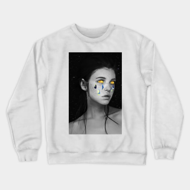 Crying in the night Crewneck Sweatshirt by expressingartwork